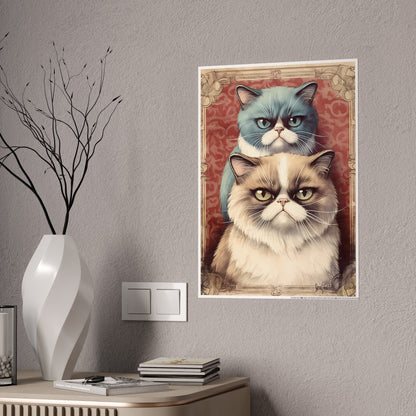 Cute Cat Art Poster, Cat Lover Gift - VYBE Shop