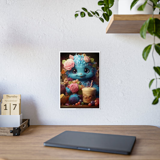 Cute Furry Creature Poster for Kids - Perfect Gift Idea - VYBE Shop