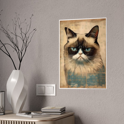 Grumpy Cat Print Art Poster - Ideal Wall Décor for Cat Lovers - VYBE Shop