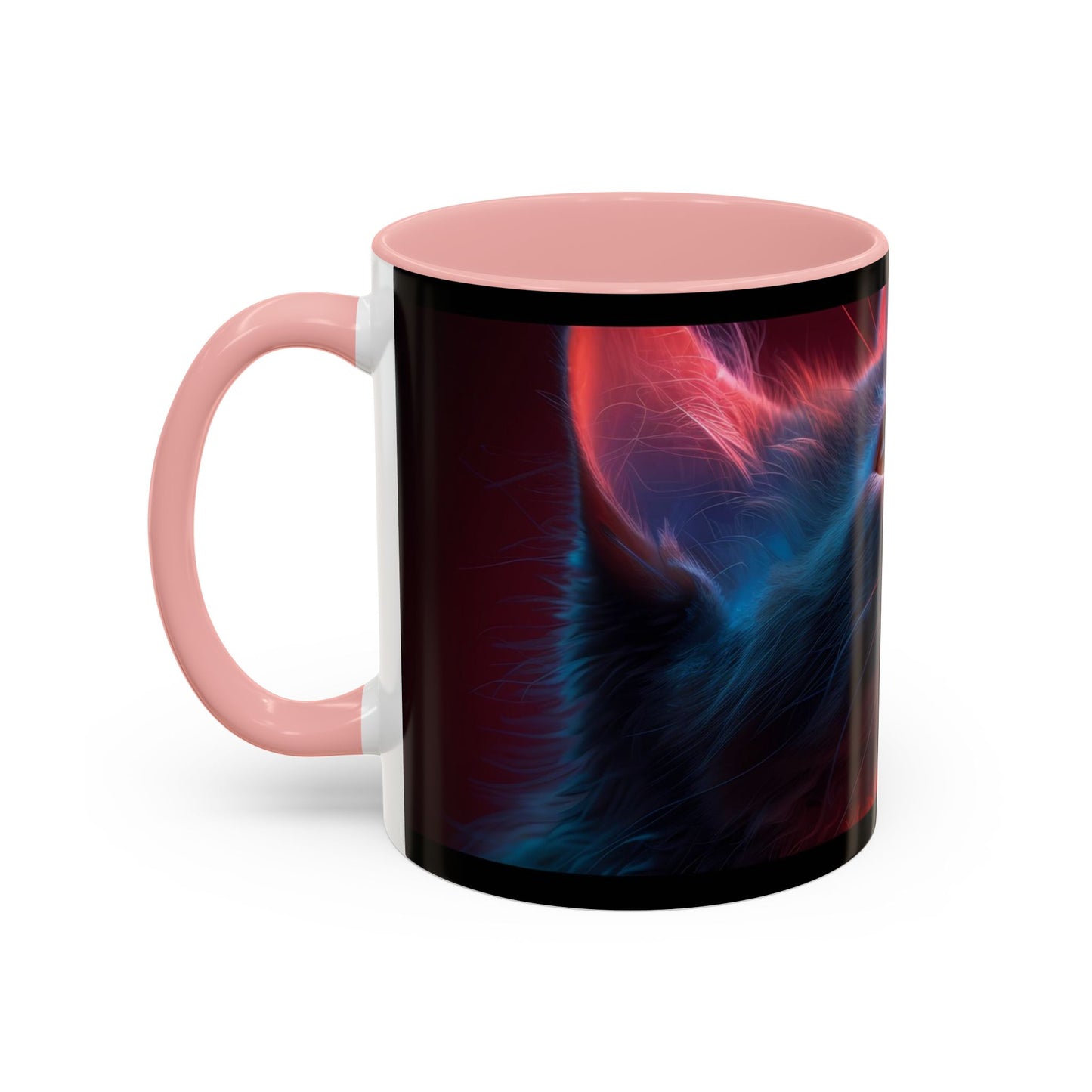 Cosmic Cat Coffee Mug - Vibrant Colorful Design, Cat Lover Gift, Unique Accented Mug, Pet Owner Gift, Cosmic Art Drinkware - VYBE