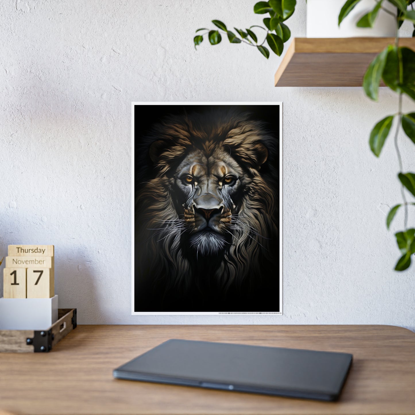 Majestic Lion Wall Art Posters - Glossy Animal Decor for Home and Office, Perfect Gifts for Wildlife Lovers - VYBE Shop