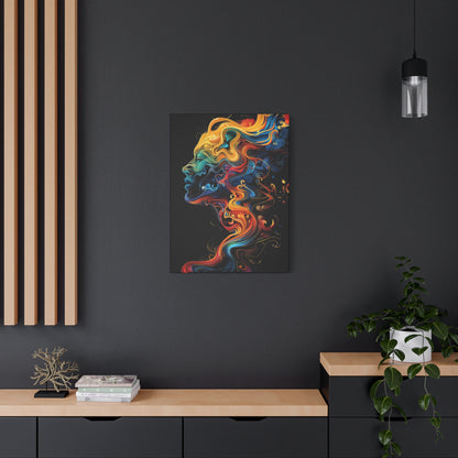 Colorful Abstract Portrait Canvas Art, Modern Wall Decor, Gift for Home, Living Room, Unique Artwork, Trending Decor - VYBE Shop