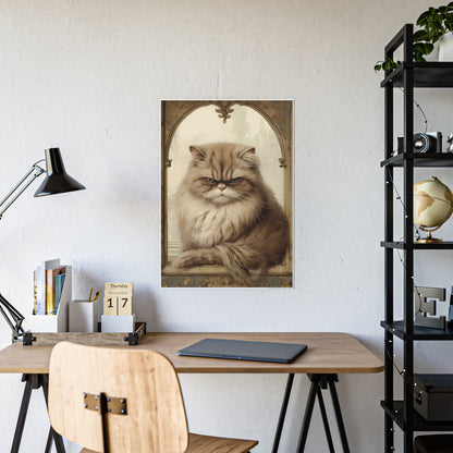 Glossy Kitty Art Poster, Cat Lover Gift, Vintage Style Poster - VYBE Shop