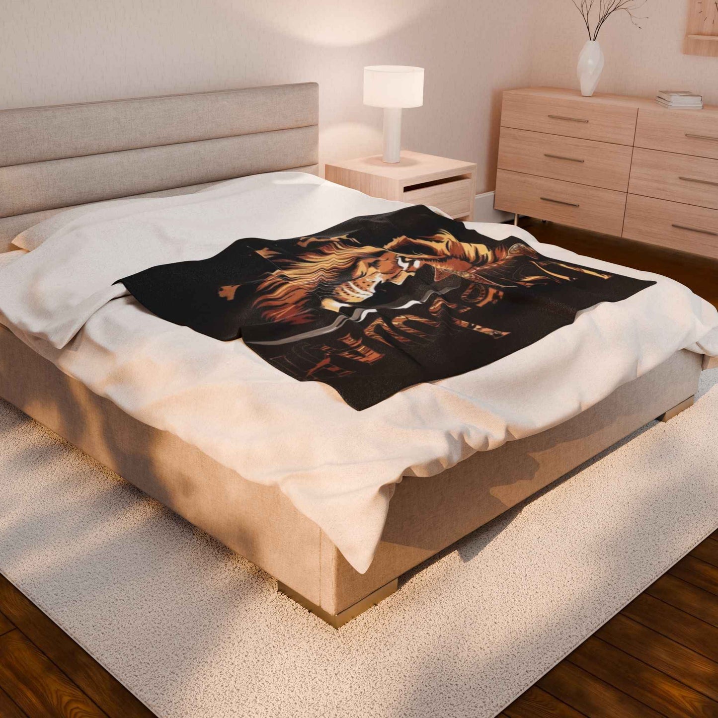 Majestic Lion Plush Blanket