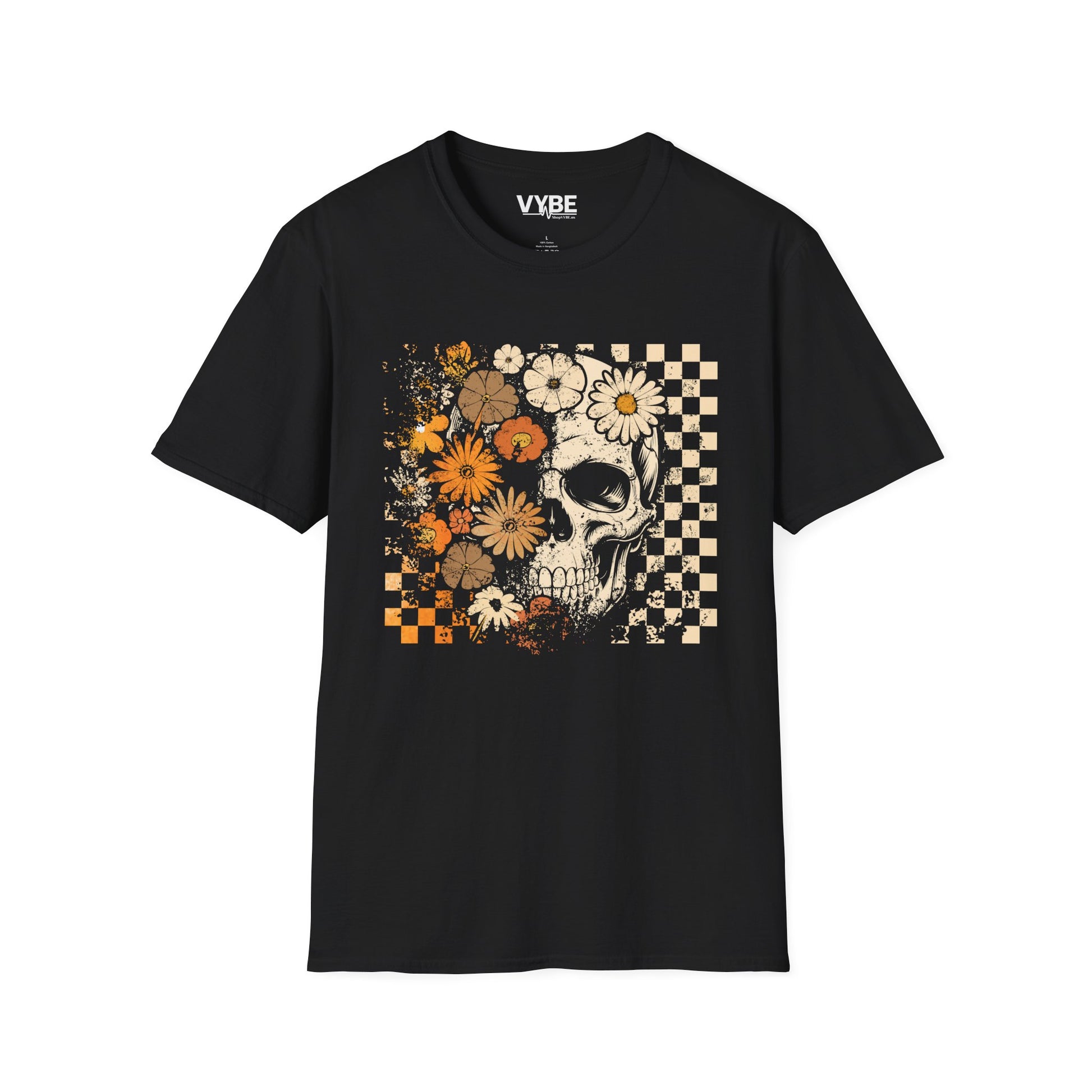 Fall Skull Floral T-Shirt - VYBE