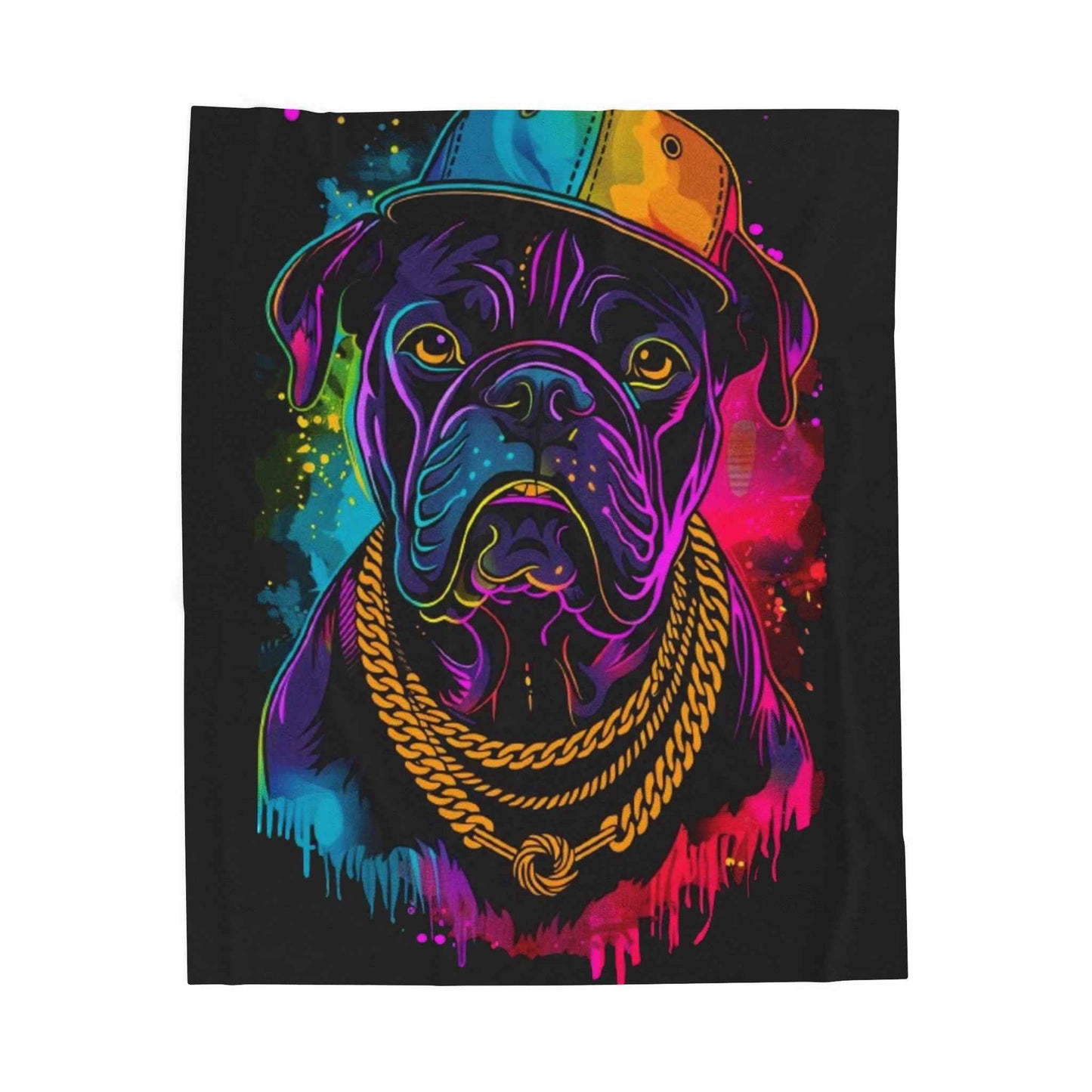 Vibrant Dog Plush Blanket for Pet Lovers