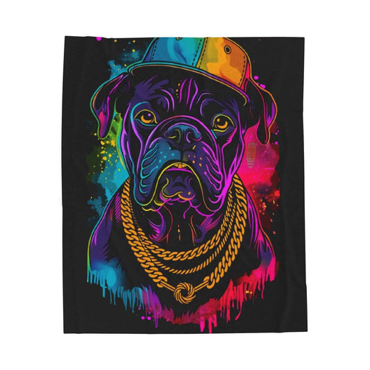 Vibrant Dog Plush Blanket for Pet Lovers