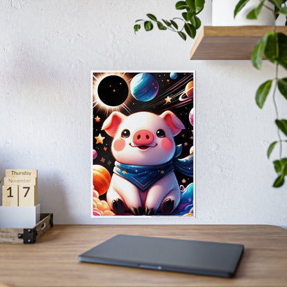 Cute Pig Galaxy Poster - Stunning Animal Wall Art for Unique Decor - VYBE Shop