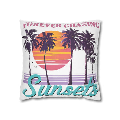 Sunset Chaser Pillowcase for Tropical Decor and Beach Vibes - Perfect Home Accent and Gift for Sunset Lovers - VYBE Shop