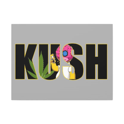 Colorful Cannabis KUSH Wall Art, Stretched Canvas Print, Unique Home Decor, Gift for Smokers, KUSH Design - VYBE Shop