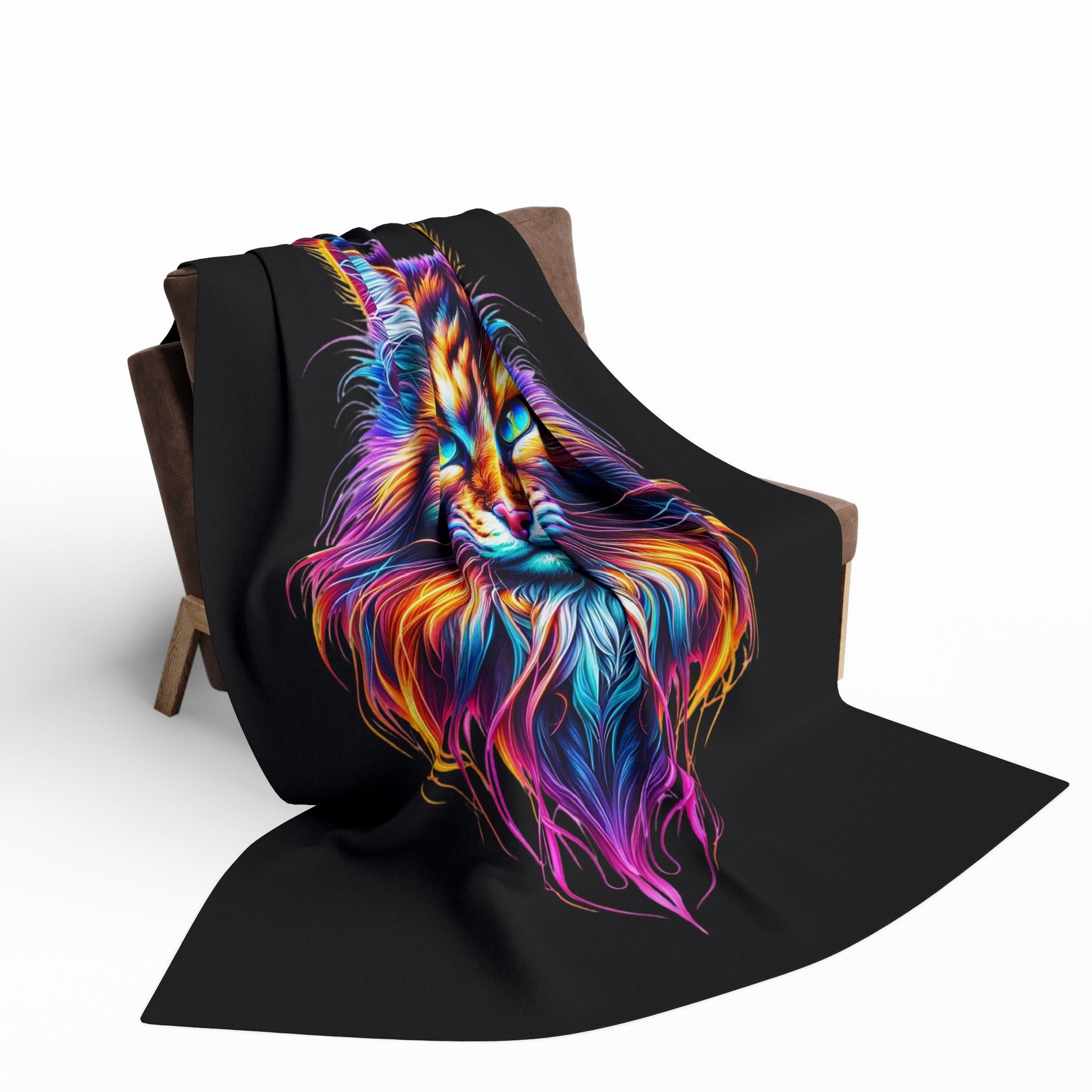 Vibrant Cat Fleece Blanket - VYBE