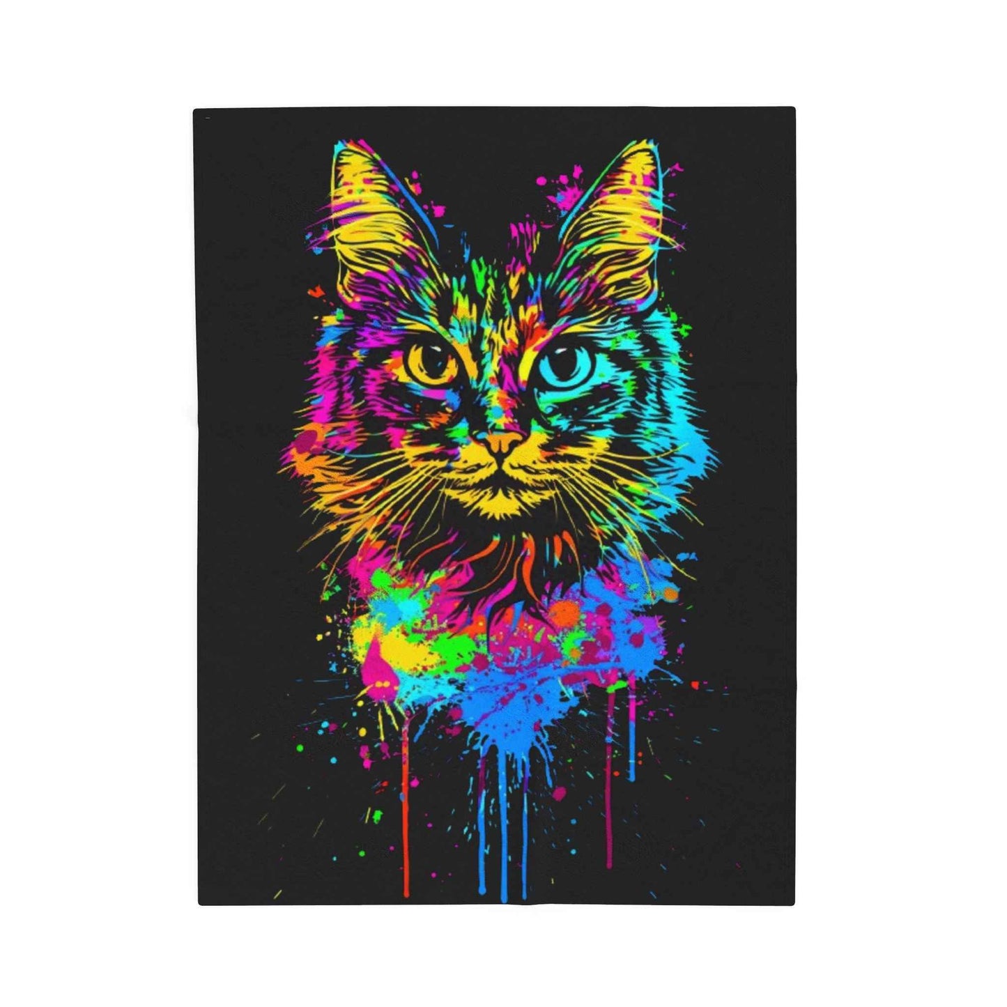 Colorful Cat Plush Blanket