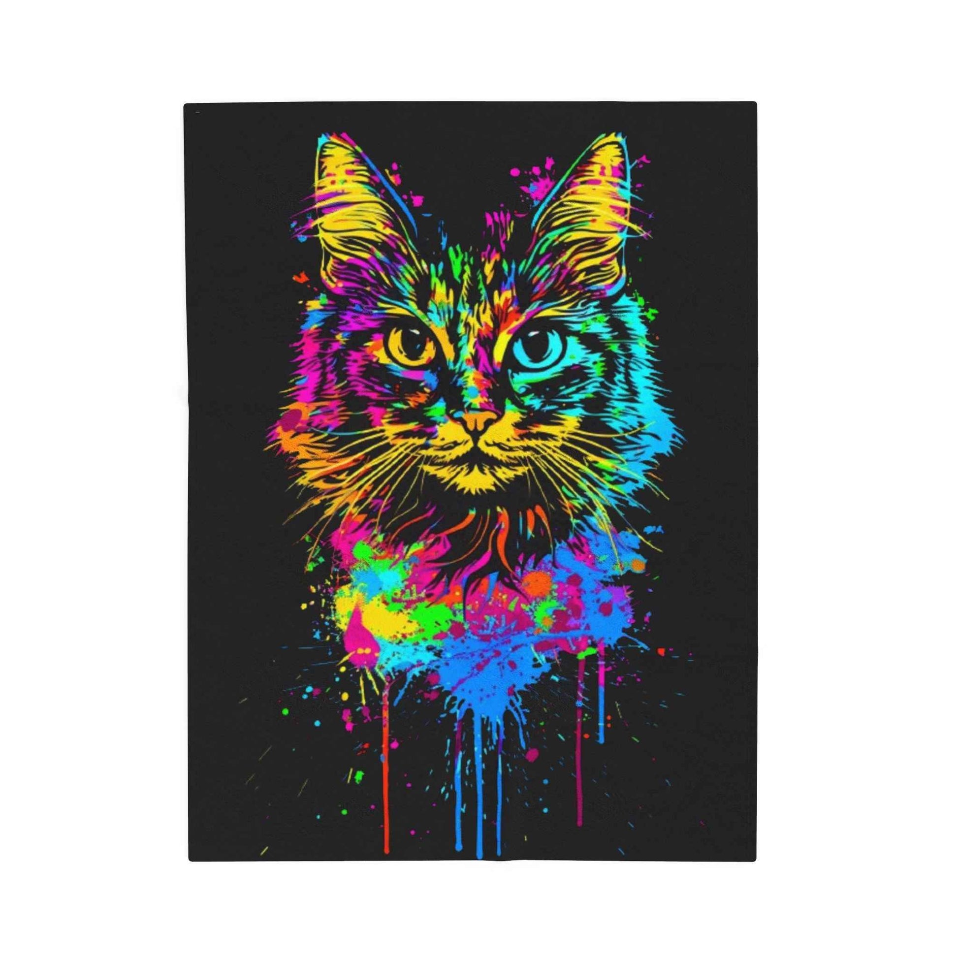 Colorful Cat Plush Blanket