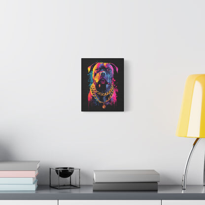 Vibrant Dog Portrait Canvas Art, Dog Lover Gift, Home Decor, Unique Wall Art, Pet Memorial Decoration, Colorful Art Print - VYBE Shop