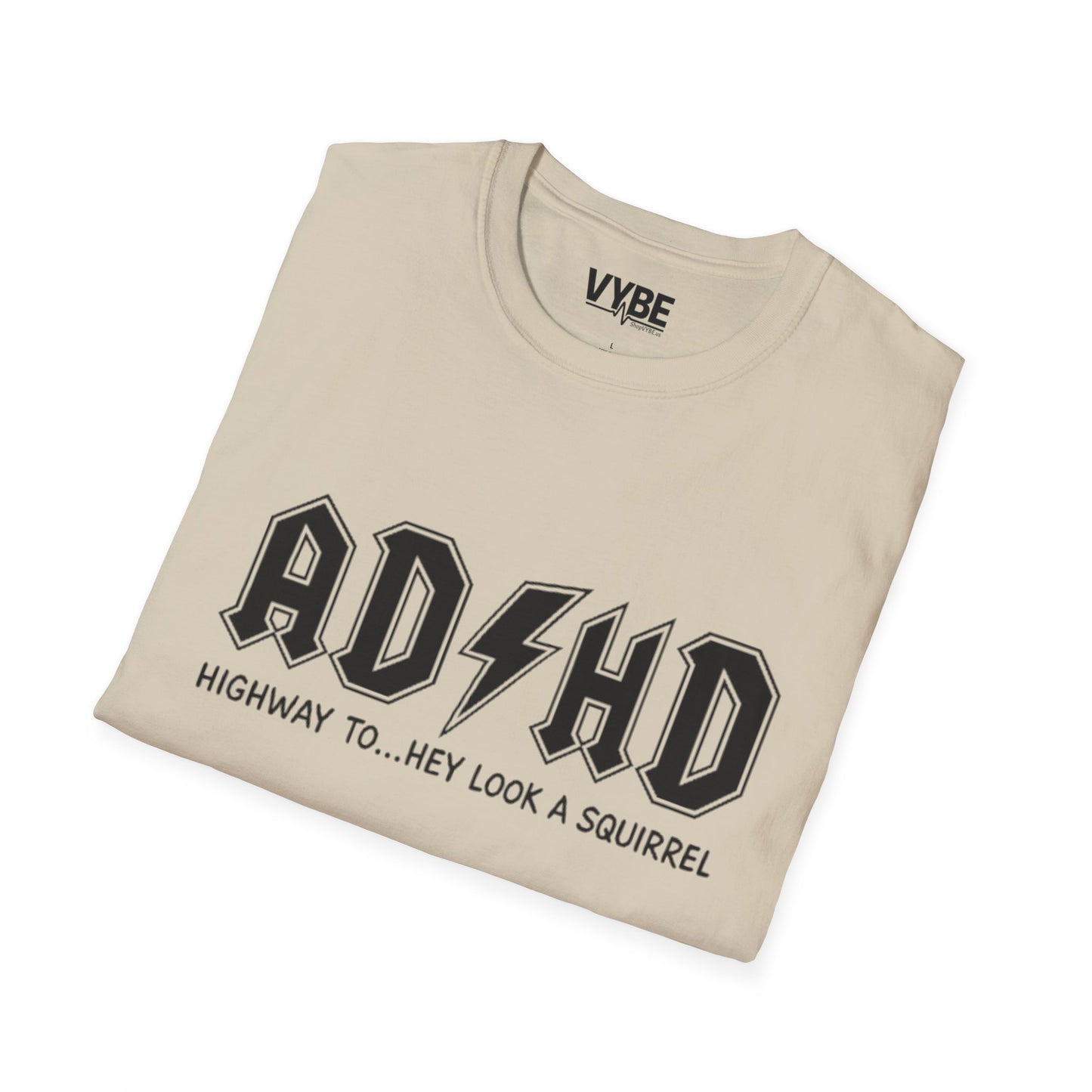 Funny- ADHD Highway Look Squirrel T-Shirt for Fun and Fidgeting