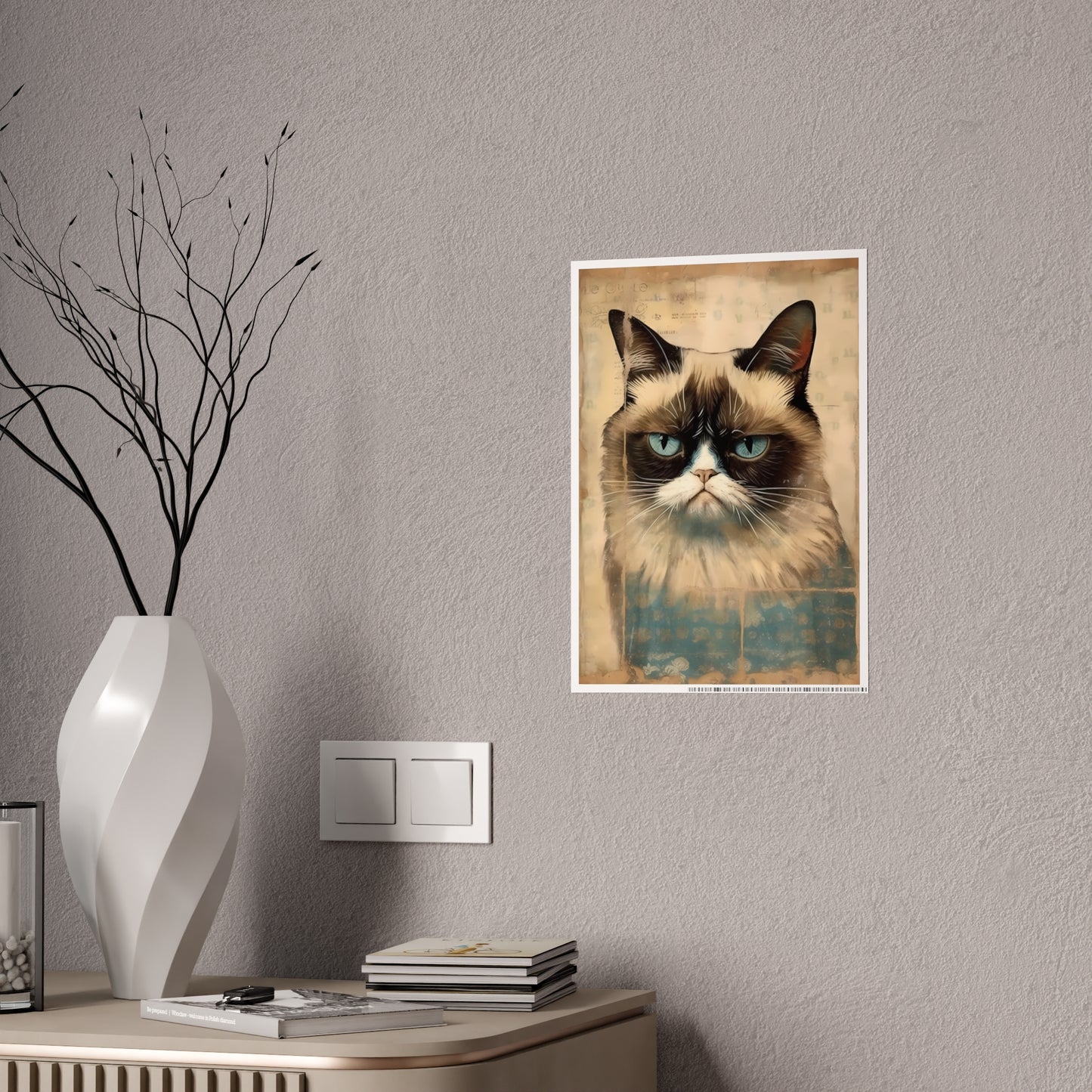 Grumpy Cat Print Art Poster - Ideal Wall Décor for Cat Lovers - VYBE Shop