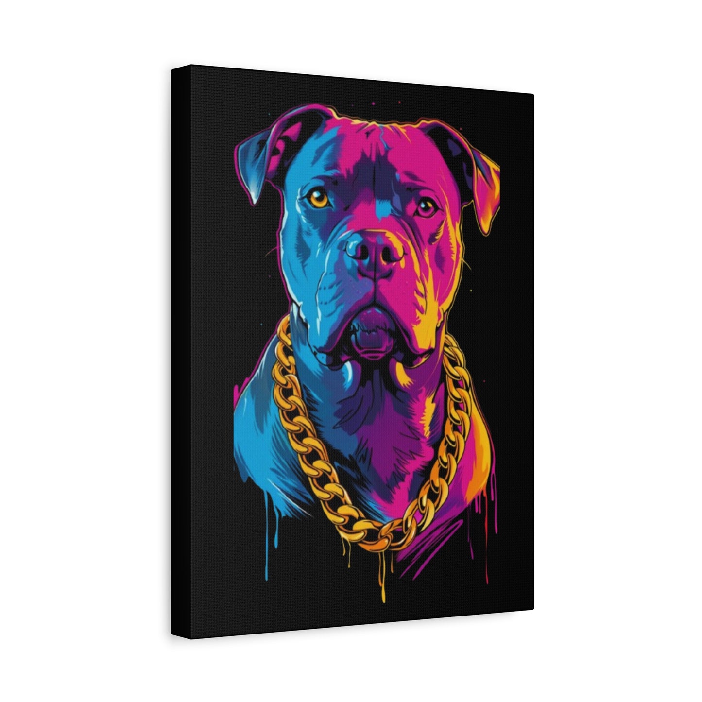 Neon Dog Portrait Canvas Art, Colorful Wall Decor for Pet Lovers, Unique Gift for Dog Owners, Home Gallery Decoration, Colorful Pet [...] - VYBE Shop