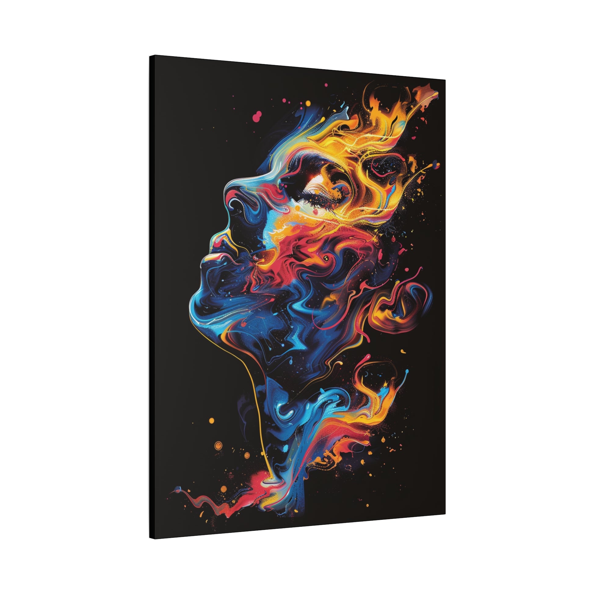 Neon Abstract Canvas Print, Colorful Wall Art, Home Decor, Gift for Art Lovers, Modern Artwork - VYBE Shop