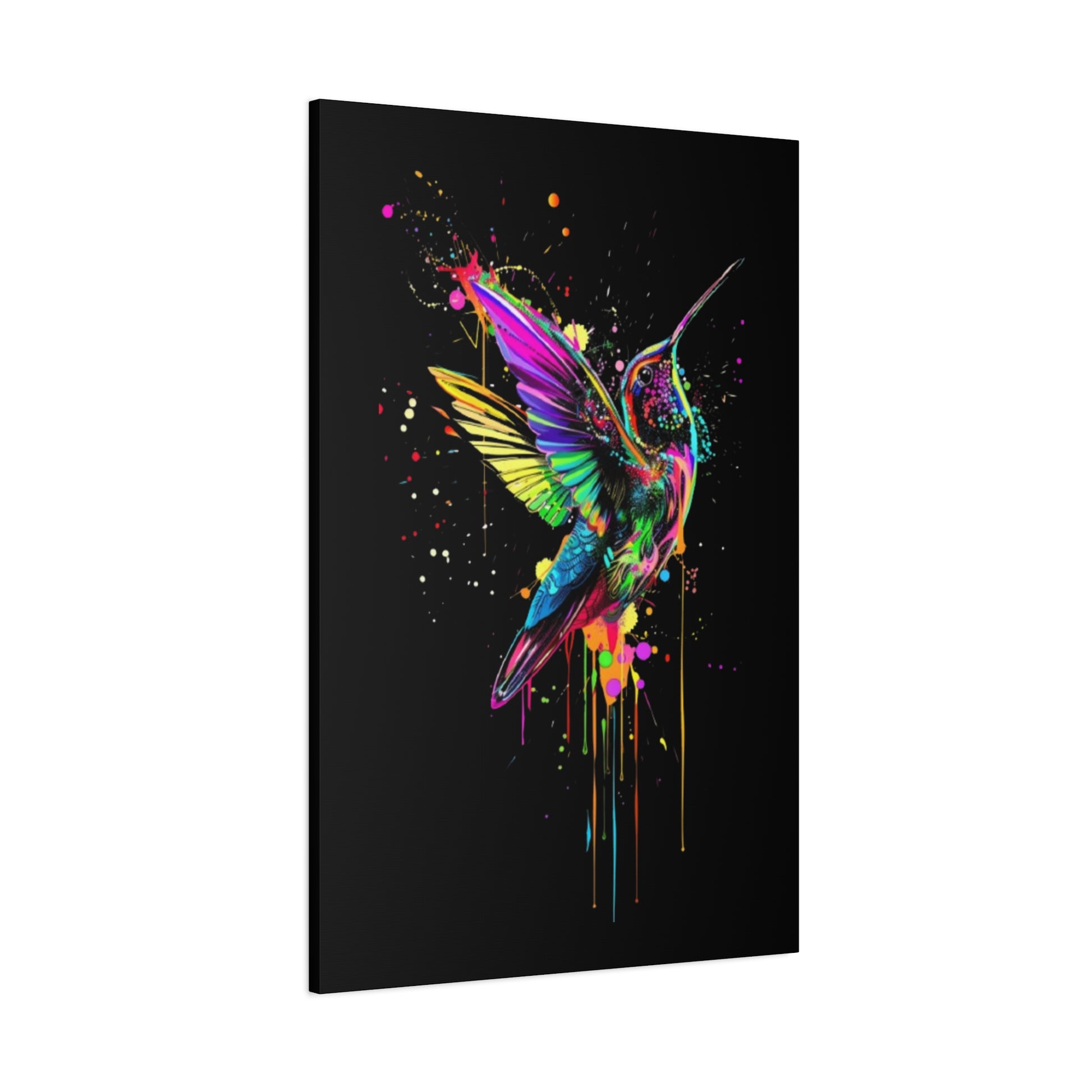 Neon Hummingbird Matte Canvas, Stretched, 1.25" - VYBE Shop