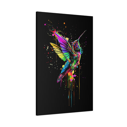 Neon Hummingbird Matte Canvas, Stretched, 1.25" - VYBE Shop