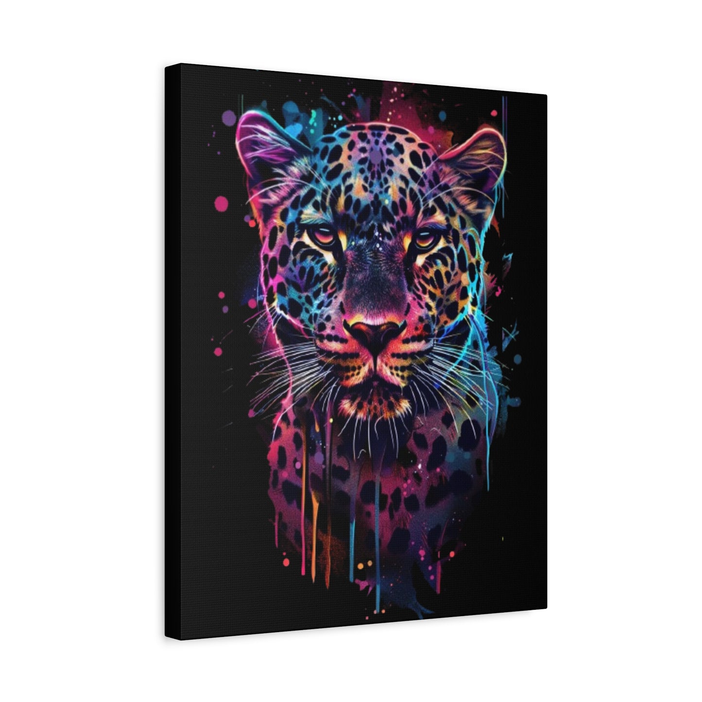 Colorful Leopard Canvas Wall Art, Home Decor, Animal Lovers Gift, Vibrant Artwork, Living Room Decoration, Unique Art Piece - VYBE Shop