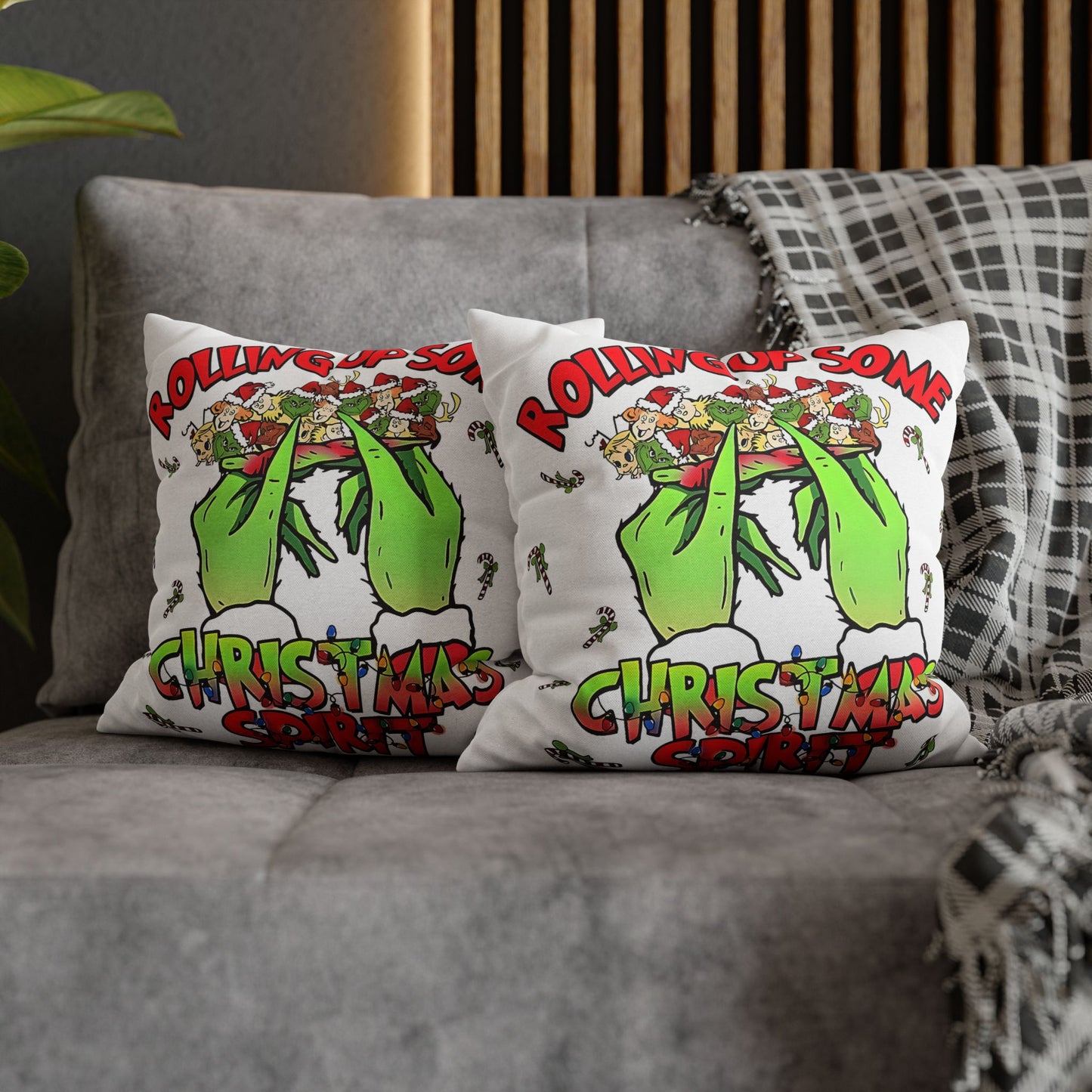 Grinch Christmas Pillowcase - Fun Holiday Decor Throw Pillow Cover for Festive Home Accent and Unique Gift - VYBE Shop