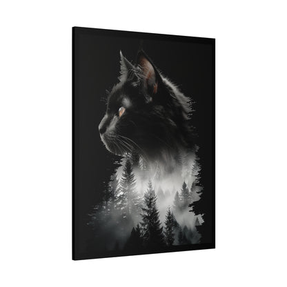 Mystical Cat Forest Canvas Print, Home Decor Art, Cat Lover Gift, Unique Wall Art, Pet Memorial - VYBE Shop