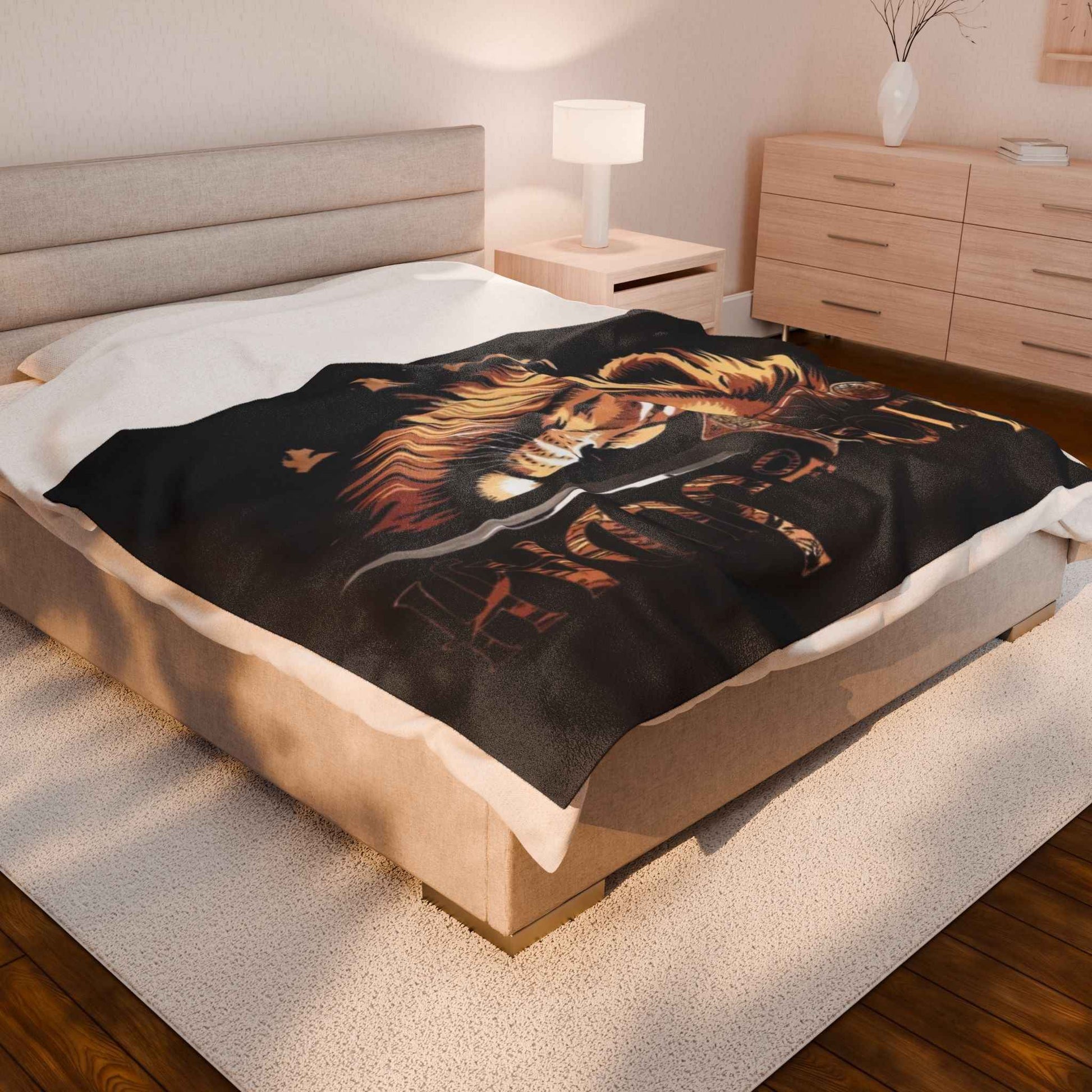 Majestic Lion Plush Blanket