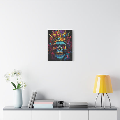 Colorful Skull Canvas Art - Vibrant Home Decor, Gothic Wall Print, Edgy Gift, Halloween Decoration, Art for Music Lovers - VYBE Shop