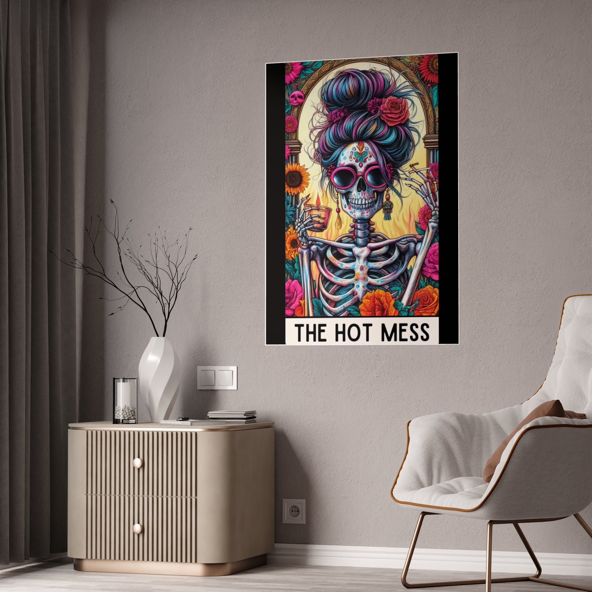Hot Mess Wall Poster - Tarot Inspired Art for Unique Home Decor - VYBE Shop