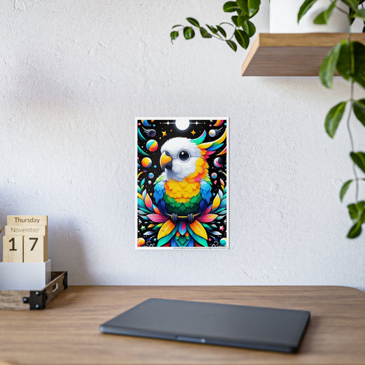 Colorful Bird Poster, Glossy Art Print - VYBE Shop