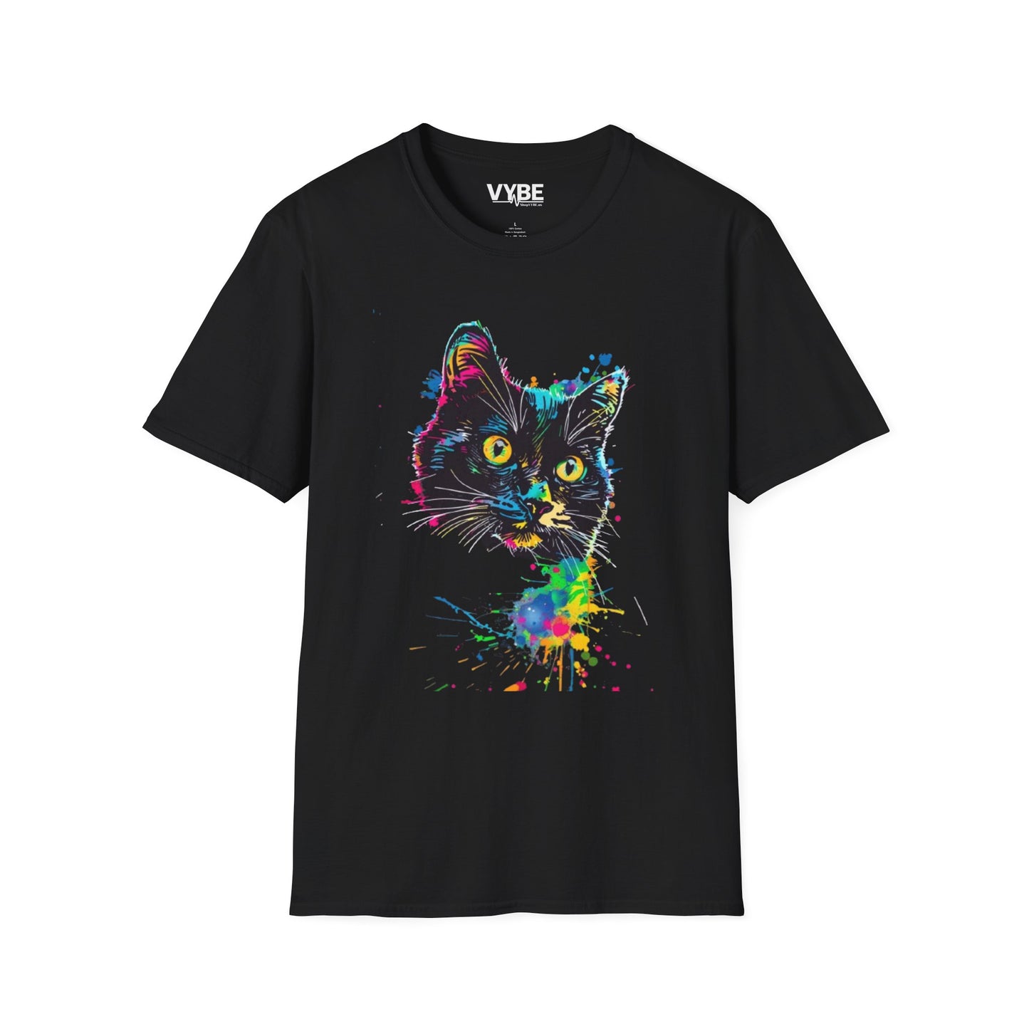 Colorful Cat Art T-Shirt - VYBE