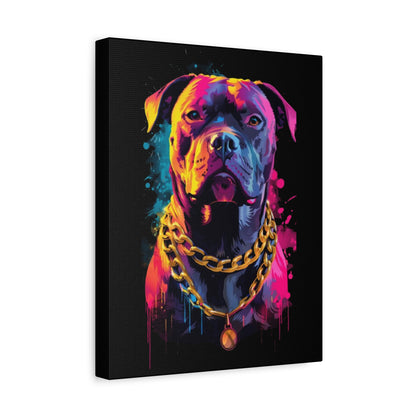 Vibrant Dog Portrait Canvas Art, Dog Lover Gift, Home Decor, Unique Wall Art, Pet Memorial Decoration, Colorful Art Print - VYBE Shop