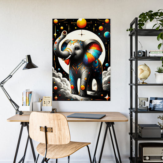 Colorful Elephant Art PosterUnique Gifts for Animal Lovers - VYBE Shop