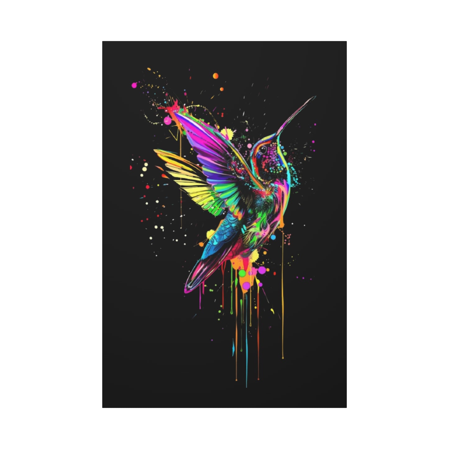 Neon Hummingbird Matte Canvas, Stretched, 1.25" - VYBE Shop