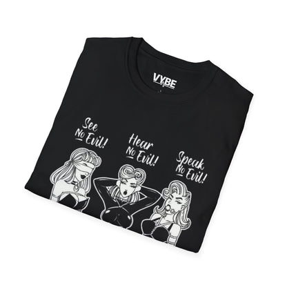 See No Evil, Hear No Evil, Speak No Evil T-Shirt - VYBE Shop