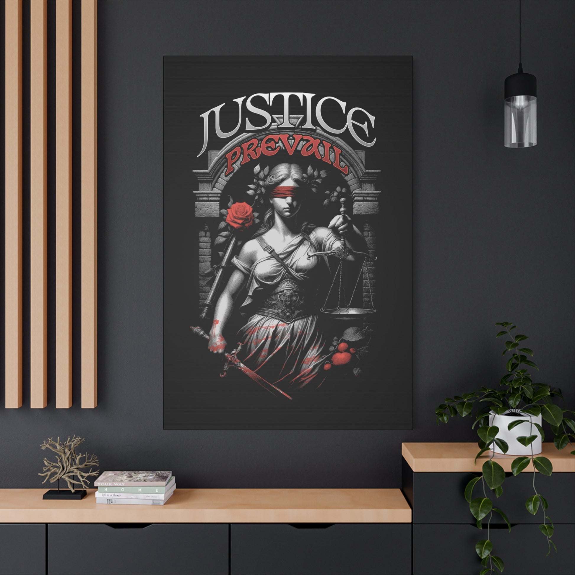 Justice Prevail Canvas Art Print, Wall Decor for Lawyers, Gift for Activists, Office Wall Art, Inspirational Home Decoration - VYBE Shop