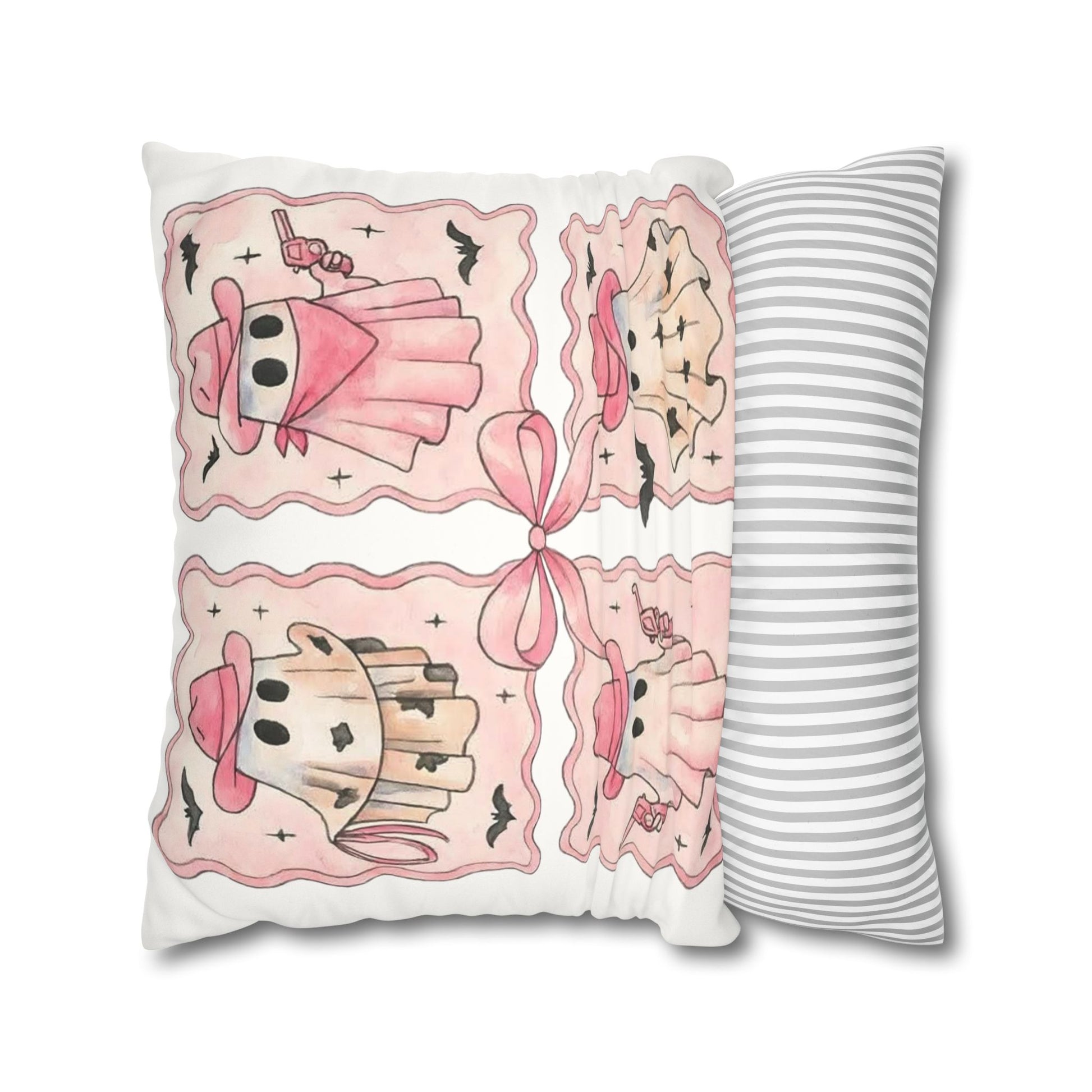 Cowboy Ghost Pillowcase - Cozy Halloween Decor and Cute Home Accent for Ghost Lovers - VYBE Shop