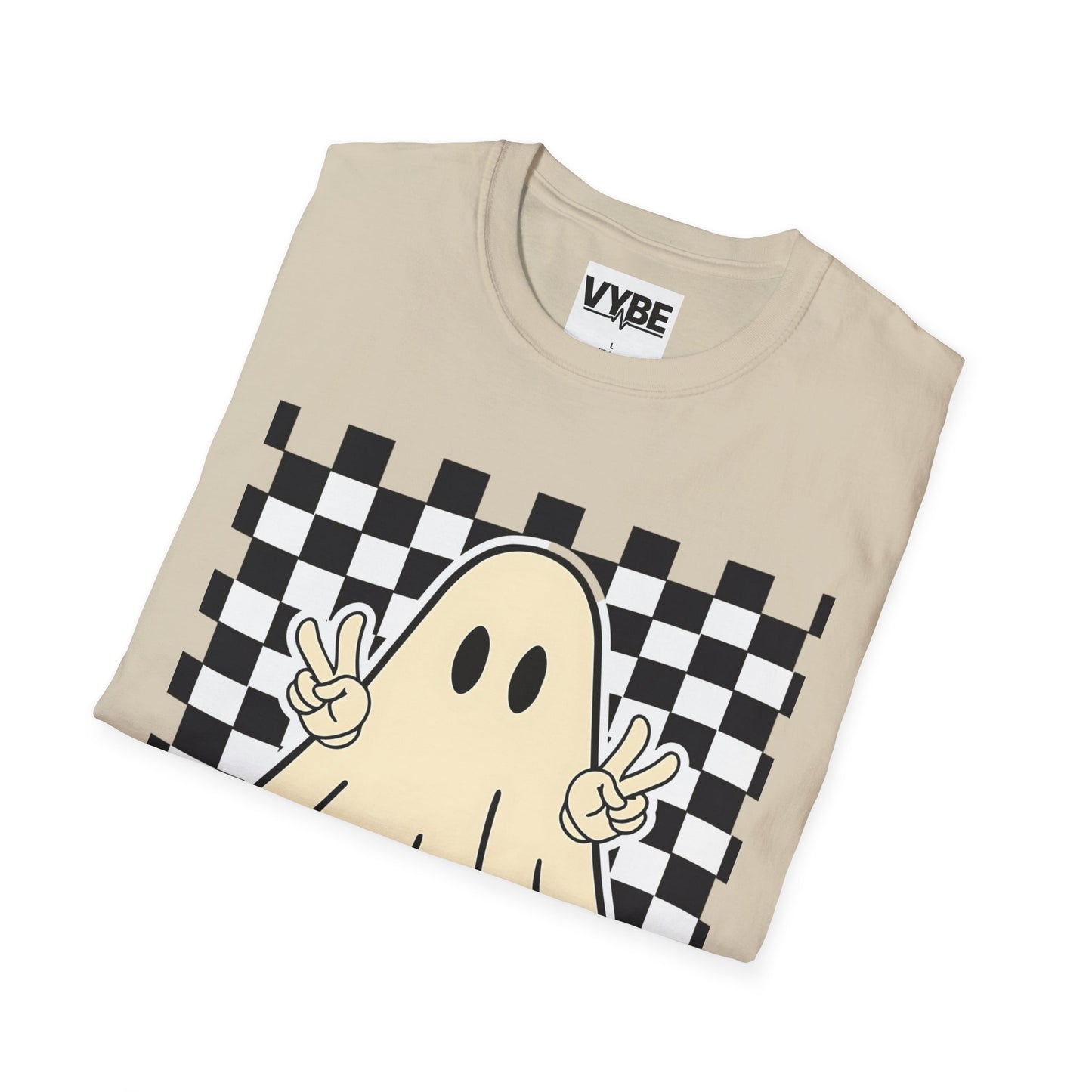 Halloween- Playful Ghost Graphic T-Shirt, Trendy Tee for Halloween, Casual Wear, Unisex Shirt, Gift for Friends - VYBE Shop