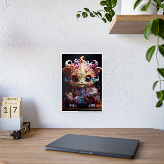 Colorful Monster Art Poster, Cute Creature Wall Art - VYBE Shop