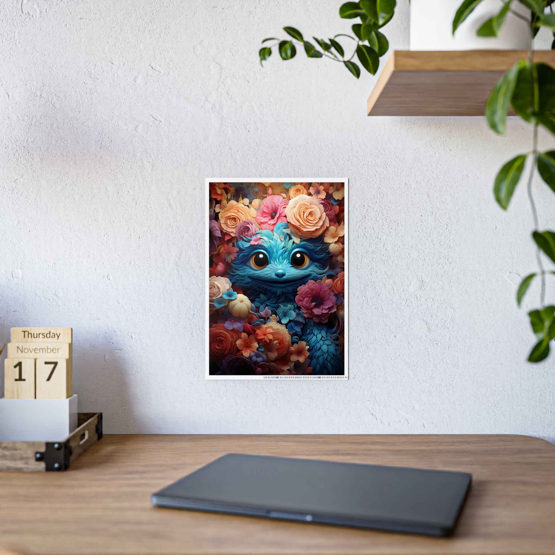Whimsical Cat Art Poster – Enchanting Creature Artwork for Cat Lovers - VYBE Shop
