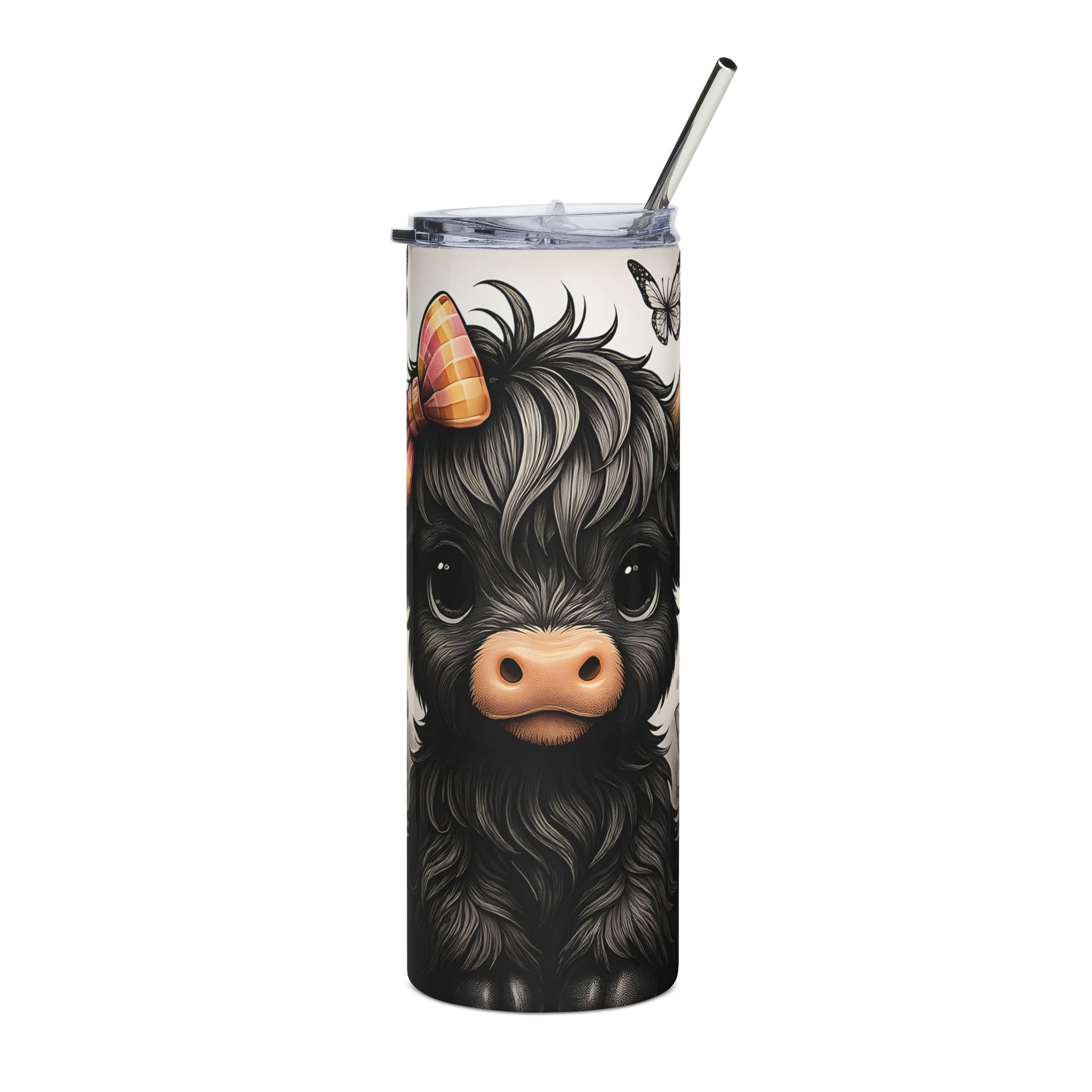 Cute Cow Tumbler, 20oz | Farmhouse Decor, Gift for Animal Lovers, Fall Theme, Cute Drinkware - VYBE