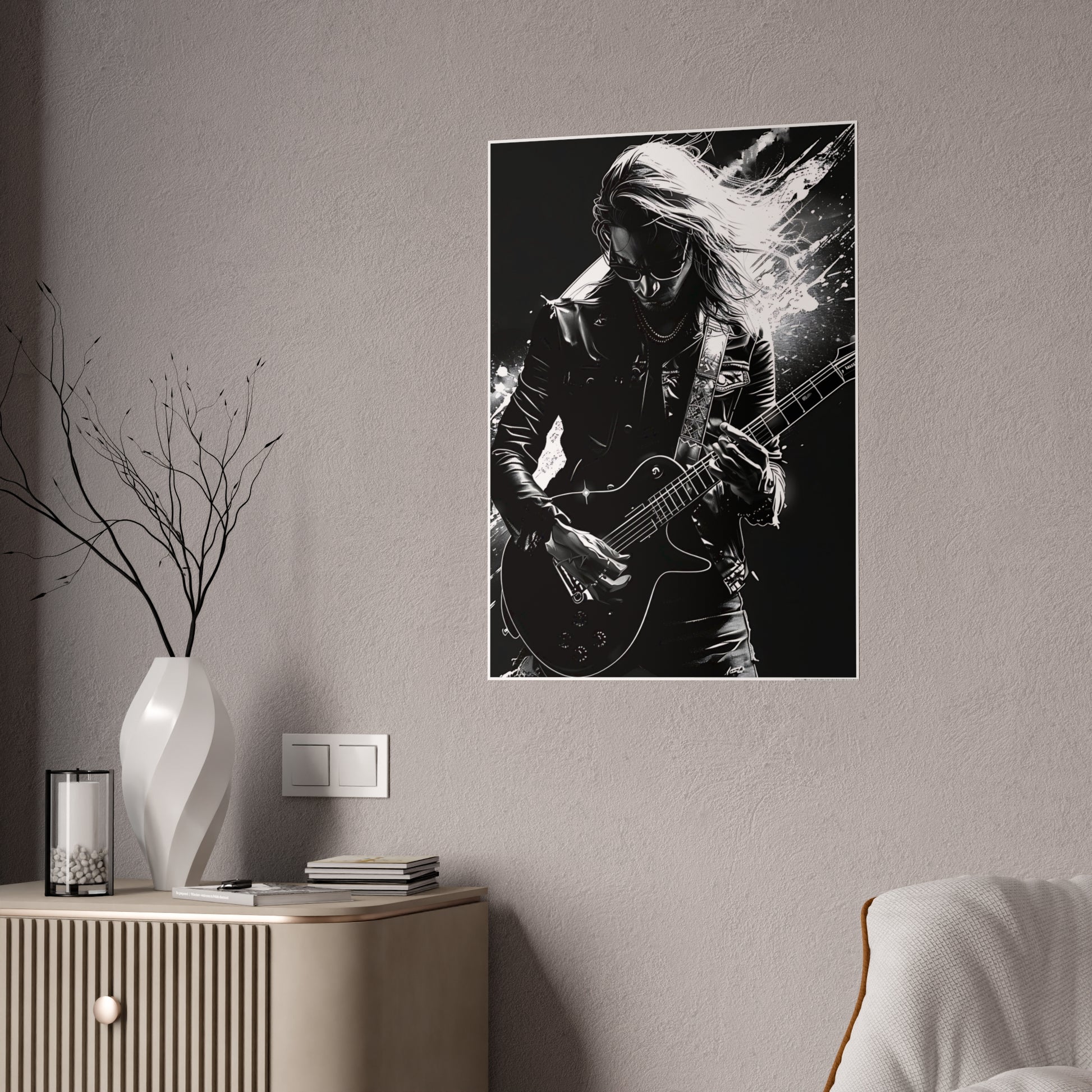 Rock Guitarist Poster - Music Wall Art, Home Decor for Musicians, Bedroom Decor & Rock & Roll Concert Memorabilia - VYBE Shop