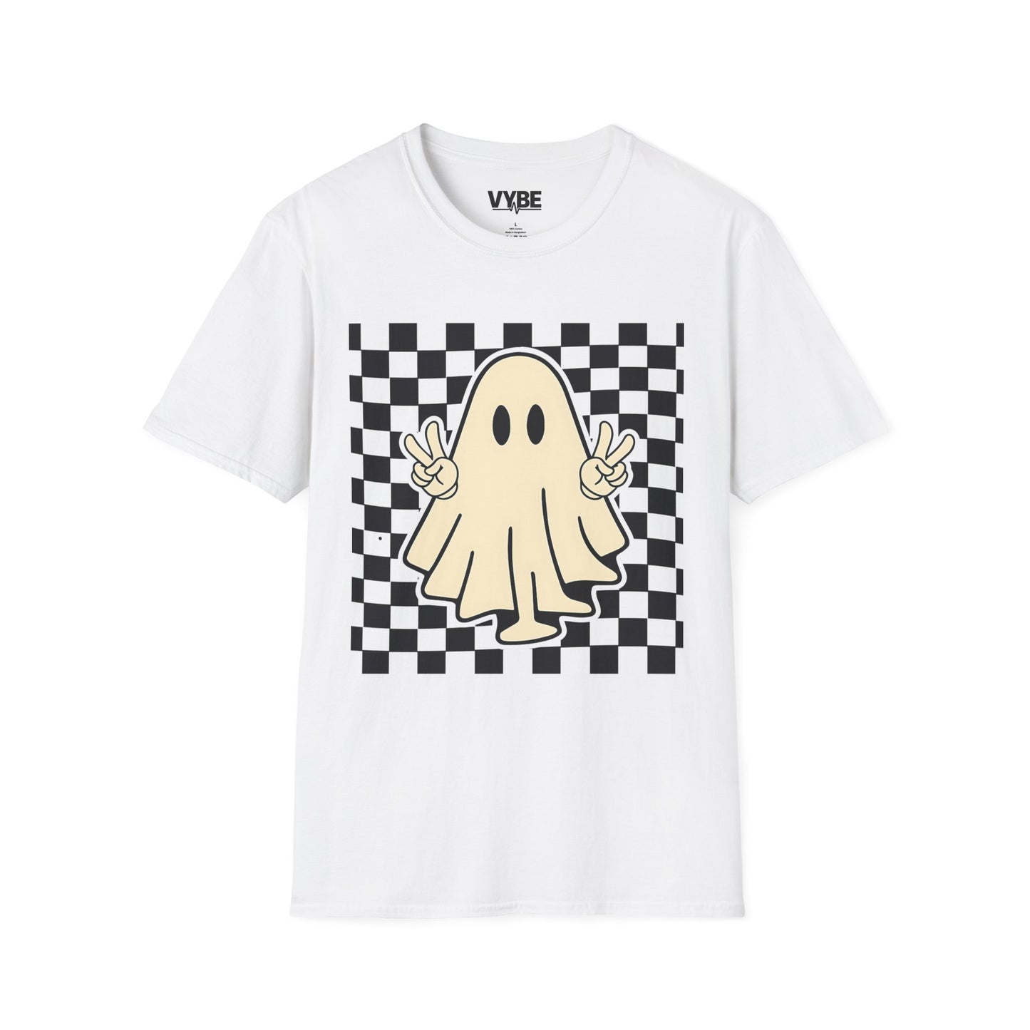 Halloween- Playful Ghost Graphic T-Shirt, Trendy Tee for Halloween, Casual Wear, Unisex Shirt, Gift for Friends - VYBE Shop