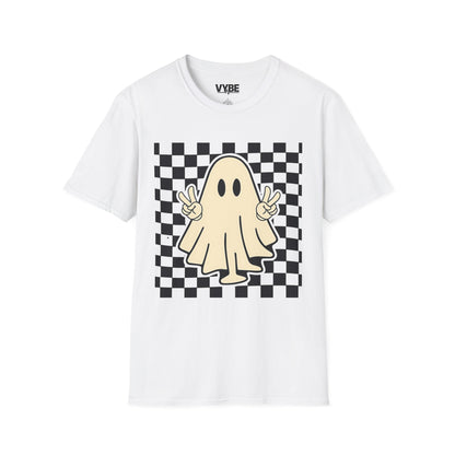 Halloween- Playful Ghost Graphic T-Shirt, Trendy Tee for Halloween, Casual Wear, Unisex Shirt, Gift for Friends - VYBE Shop