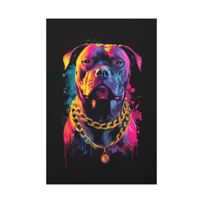 Vibrant Dog Portrait Canvas Art, Dog Lover Gift, Home Decor, Unique Wall Art, Pet Memorial Decoration, Colorful Art Print - VYBE Shop