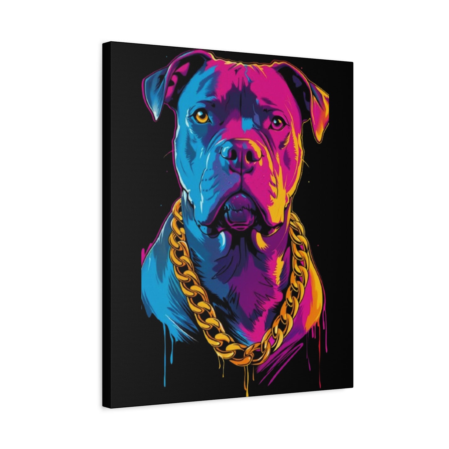Neon Dog Portrait Canvas Art, Colorful Wall Decor for Pet Lovers, Unique Gift for Dog Owners, Home Gallery Decoration, Colorful Pet [...] - VYBE Shop