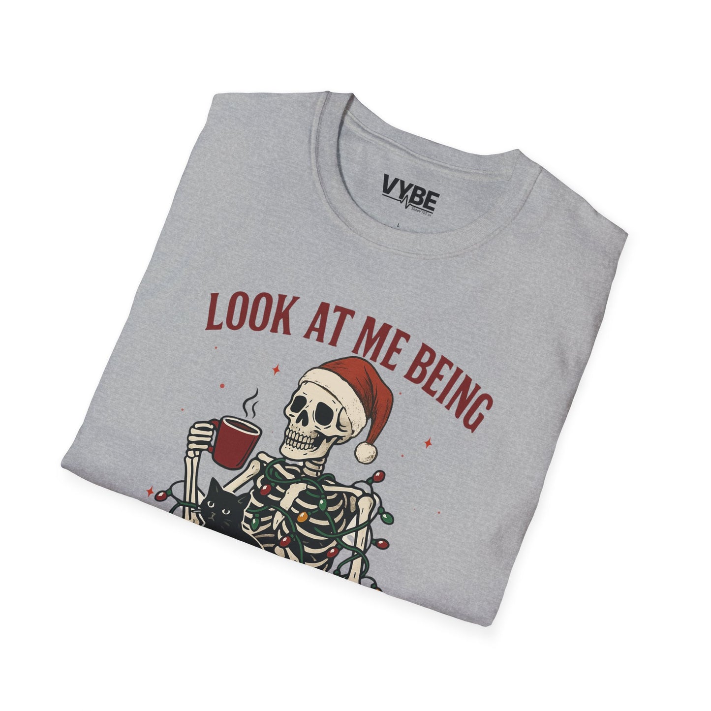 Funny Christmas Skeleton T-Shirt - VYBE