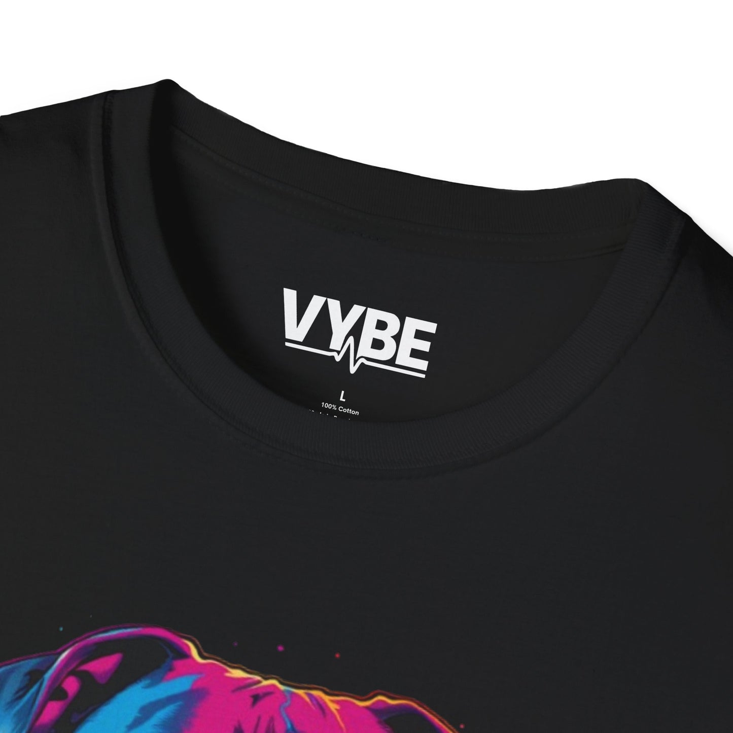 Neon- Chain-Wearing Dog T-Shirt - VYBE Shop