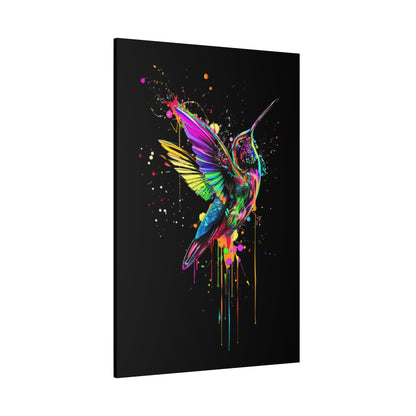 Neon Hummingbird Matte Canvas, Stretched, 1.25" - VYBE Shop